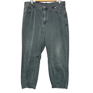 Broadway Barrel Jeans Women Size 12 Washed Black  High Rise Relaxed Tapered